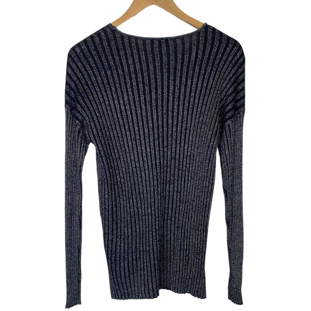 Vince Camuto Metallic Black and Gold Long Sleeved Sweater NEW Size Medium - Picture 3 of 5
